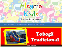 Tablet Screenshot of alegriakids.com.br